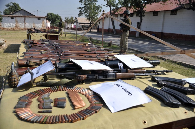Weapons seized during an operation in Pakistan