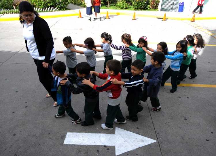 Kindergarten children are seen in this file photo on November 13, 2012. (ORLANDO SIERRA/AFP/Getty Images)