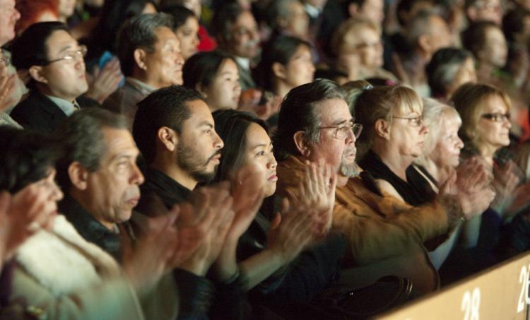 Saturday audience at the Dorothy Chandler Pavilion, The Music Center.