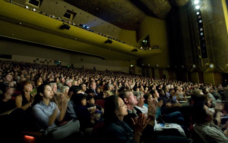 The audience at the San Jose Center for the Performing Arts, on Wednesday night.