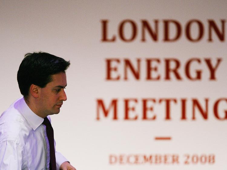 British Energy and Climate Change Secretary Ed Miliband arrives at a press conference at the London Energy Meeting in London. British Prime Minister Gordon Brown said on December 2 that oil price volatility was 'in no-one's interest' at a meeting of major (Carl De Souza/AFP/Getty Images)