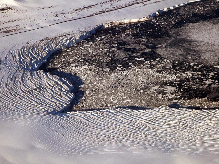 Land occasionally gets exposed at North Pole in summer.  (Chris Jackson/Getty Images)