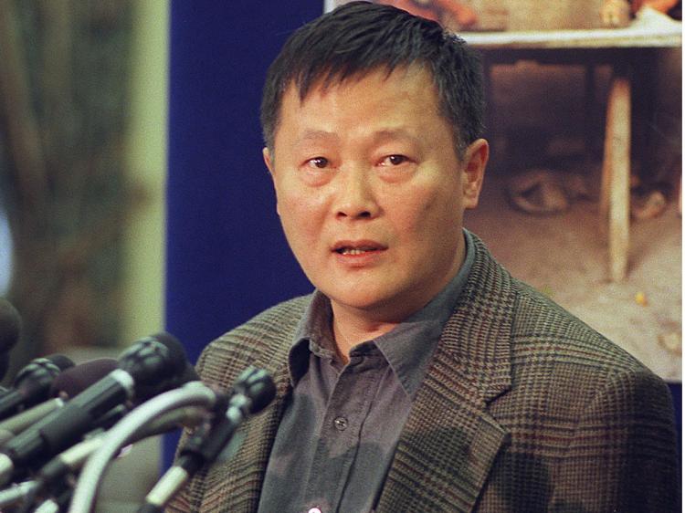 Wei Jingsheng, former Chinese political prisoner and democracy advocate speaks during a press conference.   (Leslie E. Kossoff/AFP/Getty Images)