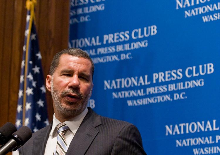 New York Governor Patterson speaks at the National Press Club in Washington D.C. (Jeff Nenarella/The Epoch Times)