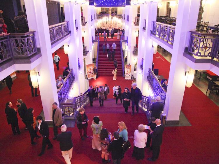 Foyer at the Friedrichstadpalast the venue in Berlin and a popular theater in downtown Berlin. (Matthias Kehrein/The Epoch Times)