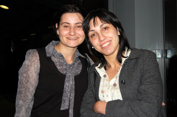 Susie Alympic (L), a former artistic director of the Adelaide Folkloric Society, saw Shen Yun at the Canberra Theatre with a friend. (The Epoch Times)