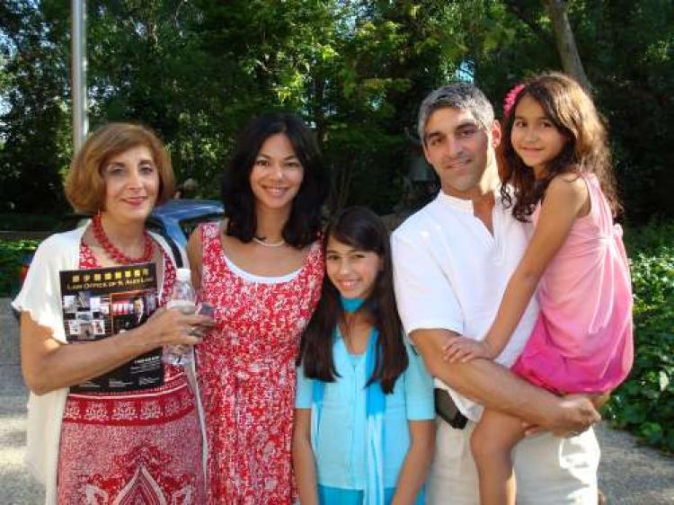 Guy, his wife Nora, with children and their aunt Catherine (Abraham Thompson/The Epoch Times)