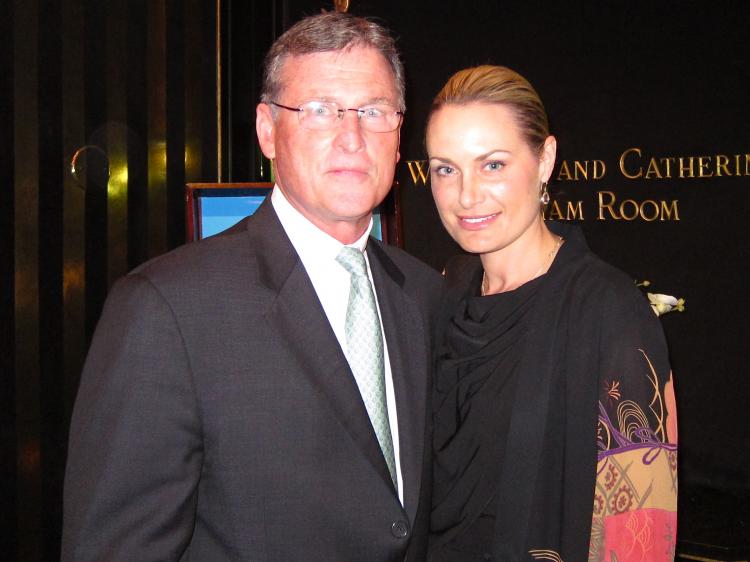 CEO Robert Hettinger and business manager, Jennifer Sutton, at Shen Yun Performing Arts in Chicago. (Valerie Avore/The Epoch Times)