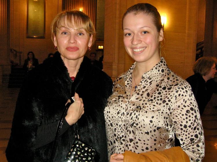 Dr. Natalia Doran (L) and Anastasia Usova (R) at Shen Yun performing Arts in Chicago. (Maureen Zebian/The Epoch Times)