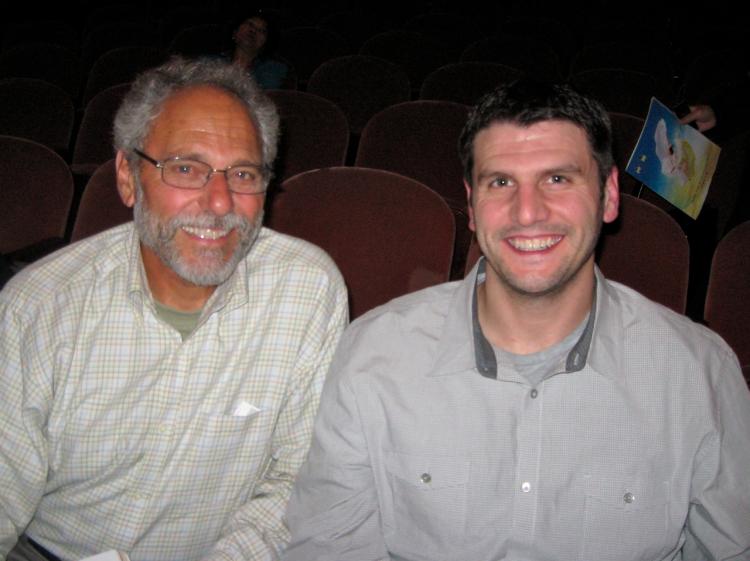 Leonard Bertrand (L) and his son Erik Bertrand at Shen Yun Performing Arts in Chicago. (Maureen Zebian/The Epoch Times)