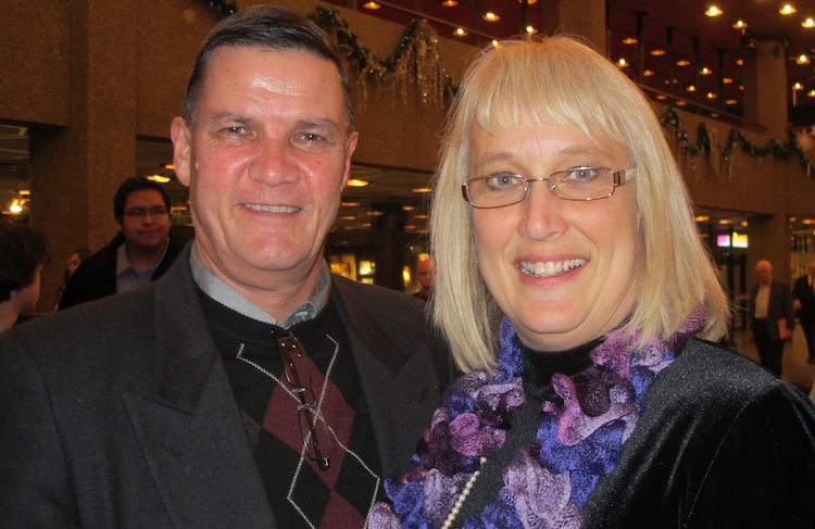 Dennis MacDonald and his wife Donna attended Shen Yun Performing Arts at the National Arts Centre in Ottawa on Tuesday night. (Donna He/The Epoch Times)