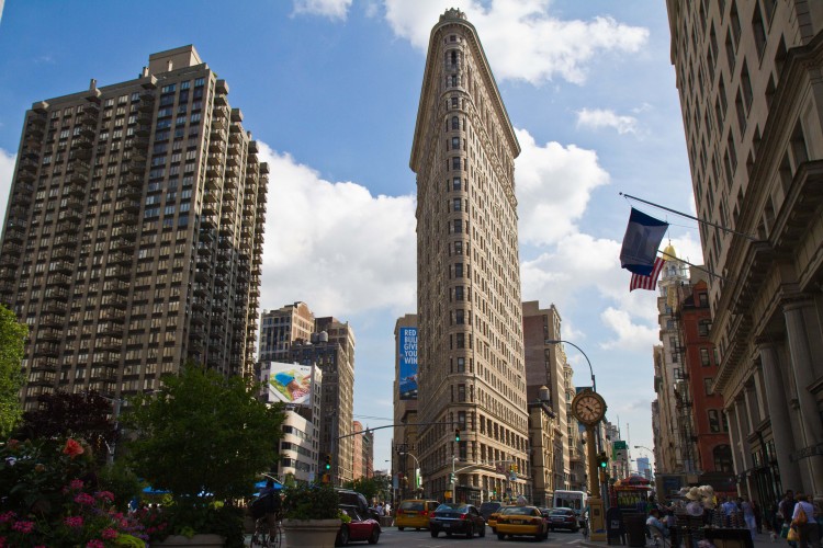 The Flatiron building on 23rd Street near Madison Square Park