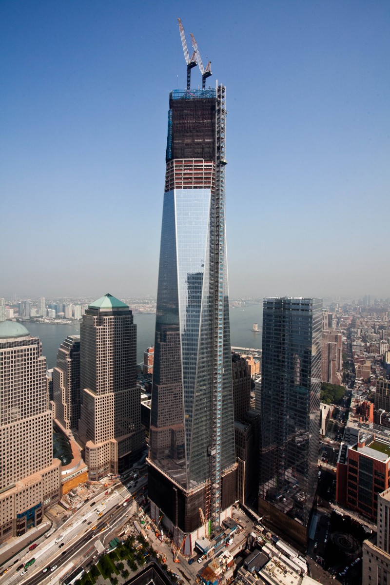 Looking at 1 World Trade Center from the 51st floor of 4 World Trade Center