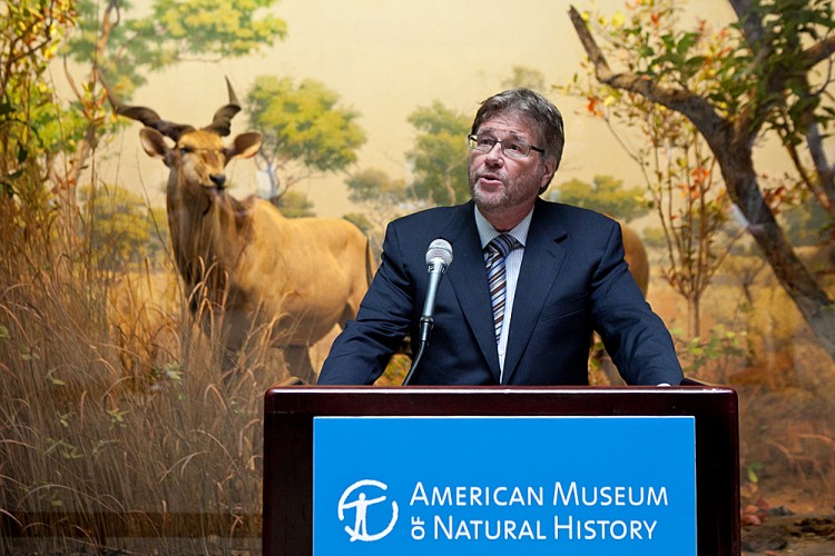 Michael Novacek, senior vice president, Provost of Science, and curator, Division of Paleontology speaks at the American Museum of Natural History
