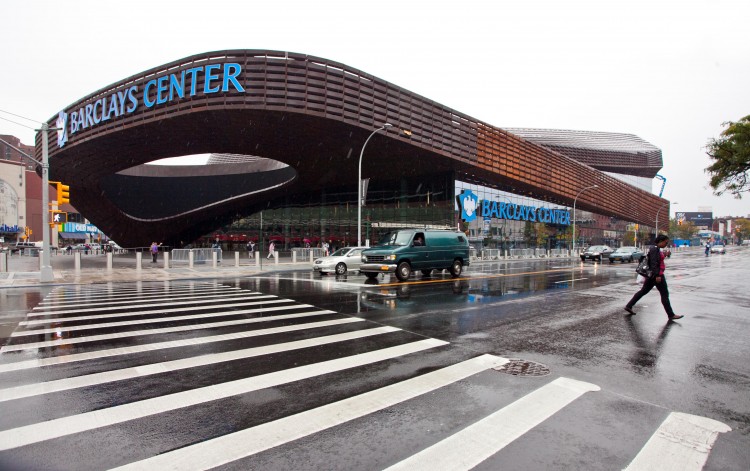  The Barclays Center in downtown Brooklyn. Despite provoking controversy of alleged shady business practices and not hiring locals for construction jobs, the center was completed in Sept. (Amal Chen/The Epoch Times)