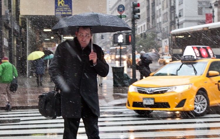 Here we ago again as another storm is hitting New York City and the surrounding areas only ten days after hurricane Sandy, on Nov. 7, 2012. (Amal Chen/The Epoch Times)