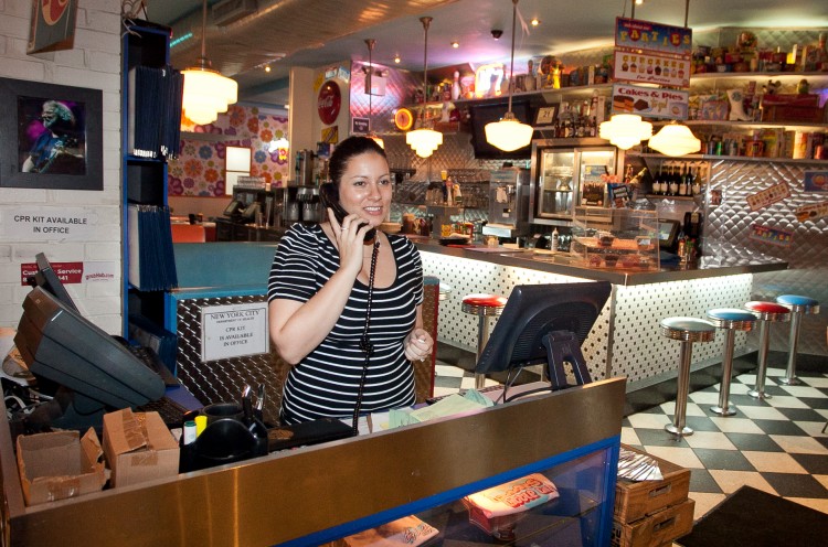 Kati Cox, manager of the Big Daddy's restaurant on Second Ave., on the Upper East Side in Manhattan. (Amal Chen/The Epoch Times)