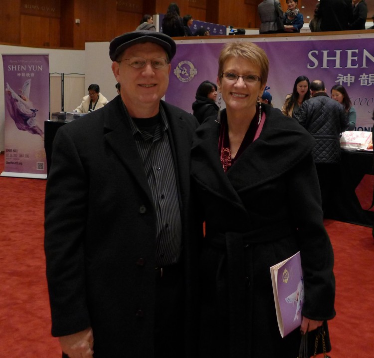 Mr. and Mrs. Lerner attended Shen Yun Performing Arts' third show in Houston at the Jones Hall for Performing Arts on Dec. 27. (Yang Chen/The Epoch Times)