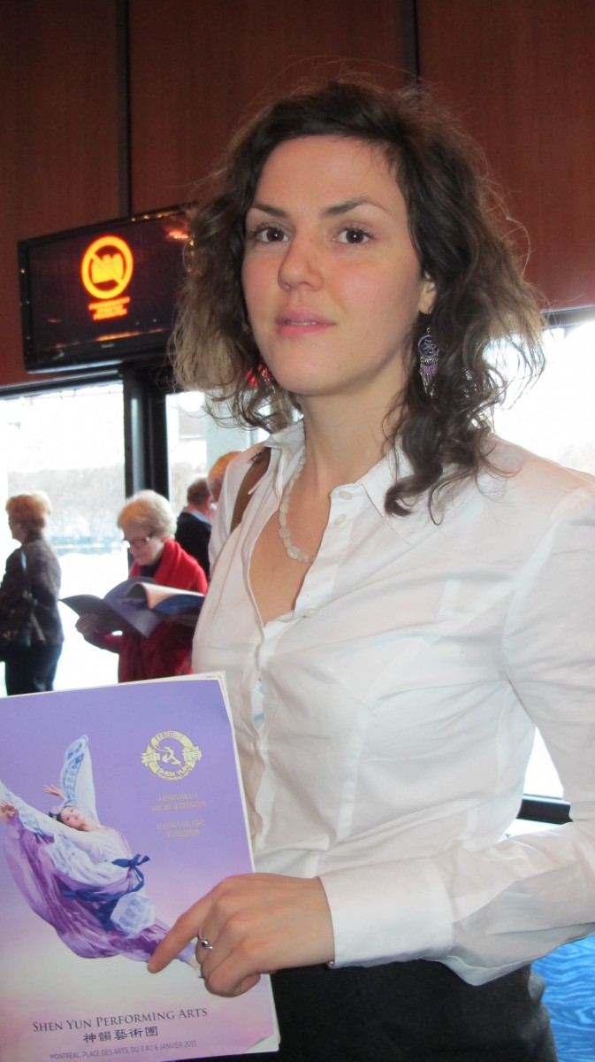 Graphic designer Manon Séguin enjoyed Shen Yun