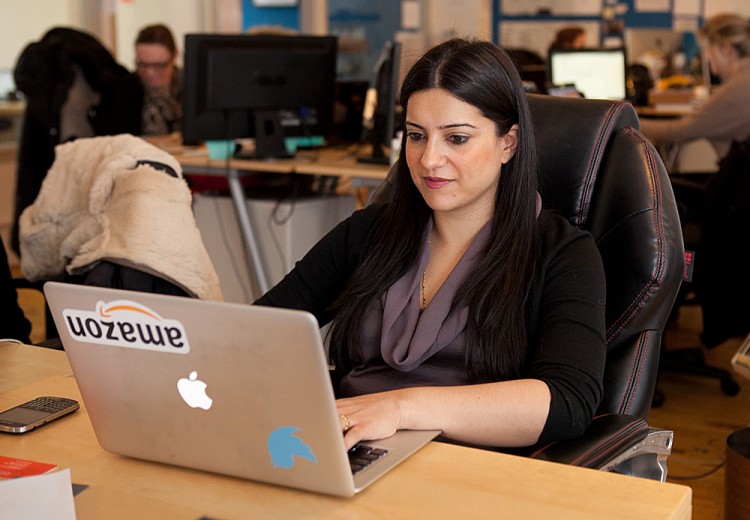  Reshma Saujani, candidate for New York City public advocate, in her office on Feb. 5. (Samira Bouaou/The Epoch Times)
