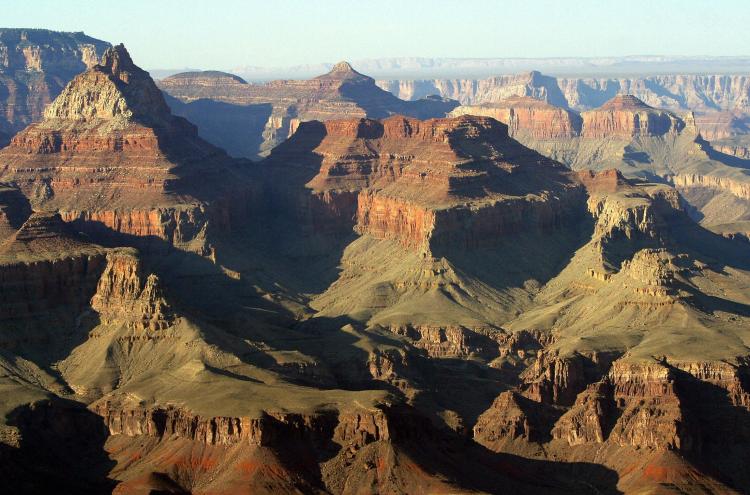 A view into the Grand Canyon from the South Rim in Arizona. Recently a 21-year-old man accidentally drove off the south rim of the Grand Canyon and emerged with non-life-threatening injuries.   (Robyn Beck/Getty Images )