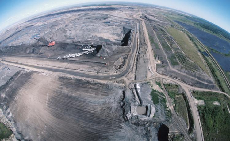 Aerial view of a strip mine. Soil tests from around an abandoned mine in Buchans, Newfoundland, found dangerously high levels of lead, along with nine other toxic substances, including arsenic, barium, and thallium.  (Photos.com)