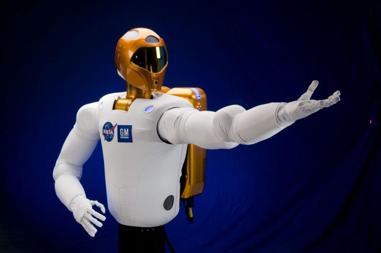 LENDING A HAND: A NASA/General Motors collaboration has produced a robot with very human-like hands. (Photo courtesy NASA/GM)