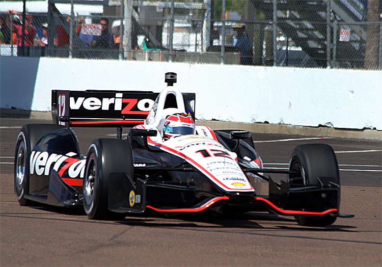 Penske's Will Power was fastest in the second practice, lapping 1.3 seconds that his best 2011 practice time. (James Fish/The Epoch Times)