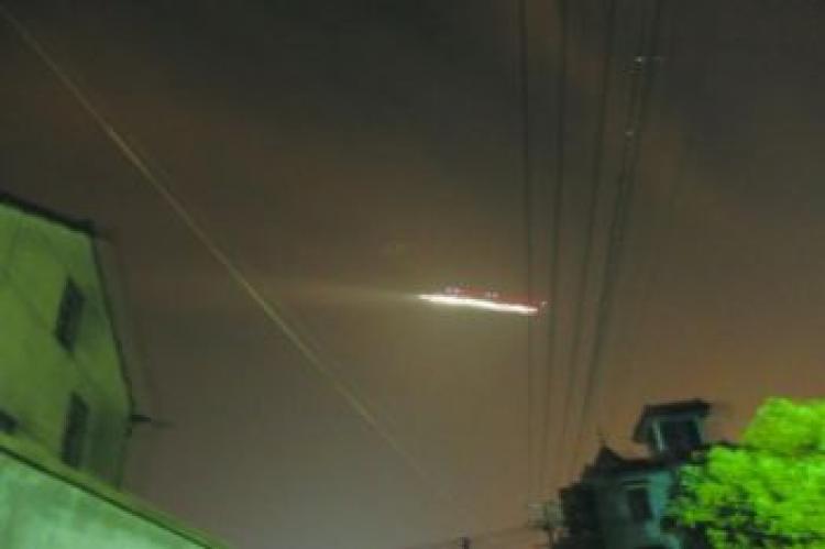 Photo of UFO taken in Hangzhou, China on July 7. (Internet photo)