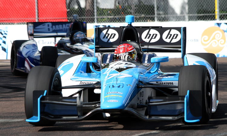 Simon Pagenaud was quickest in the third practice session of the IndyCar Honda Grand Prix of St. Petersburg. (James Fish/The Epoch Times)