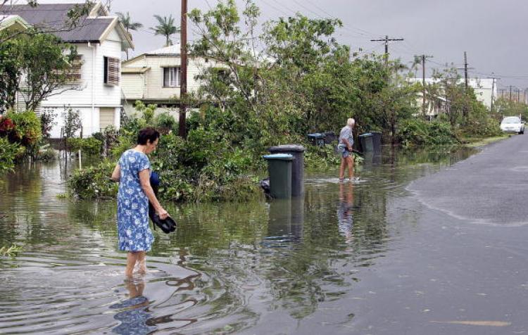 North Queensland experienced extreme rainfall and floods earlier this year while the south east of Australia was experiencing heatwaves and off the scale bushfires.  (Torsten Blackwood/AFP/Getty Images)
