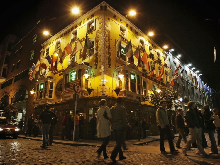 In the Temple Bar area in Dublin, Ireland.  (Peter Macdiarmid/Getty Images)