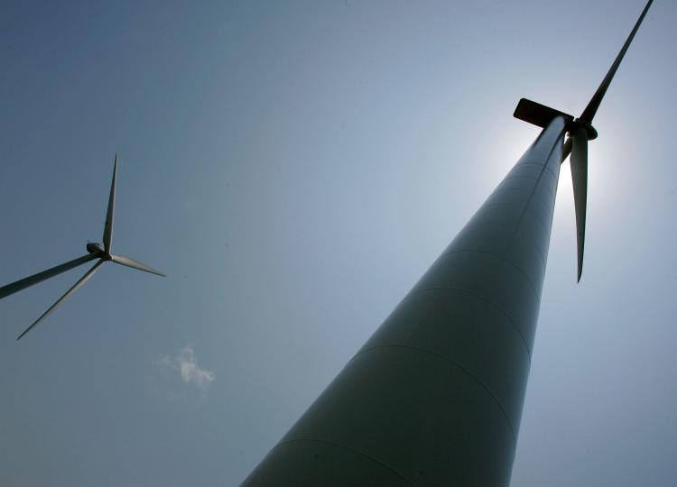 Wind turbines look like storms or planes on radar systems, and can cause a real plane to disappear from radar. (Mark Wilson/Getty Images)