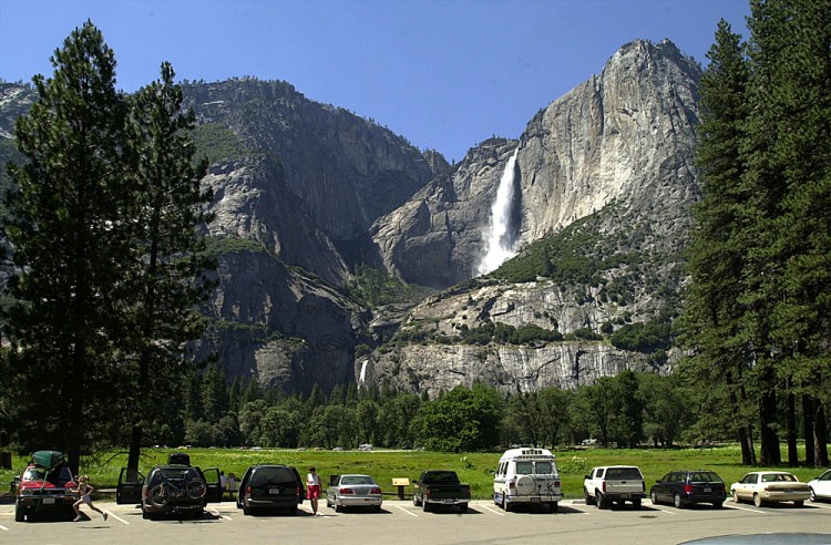 Yosemite Falls (background) in Yosemite National Park
