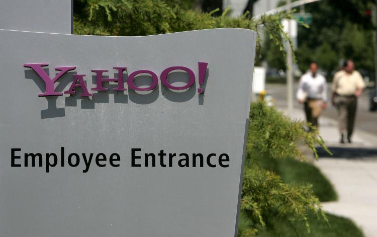 Yahoo Layoffs: the Yahoo emplyees' entrance is seen in front of the Yahoo! headquarters Sunnyvale, California. The company recently announced that it will cut 4 percent of its total employees. (Justin Sullivan/Getty Images)