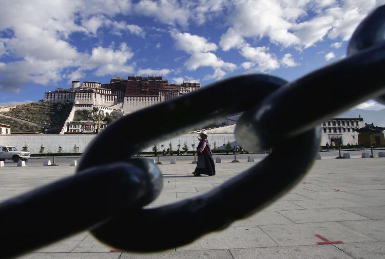 The Potala Palace Plaza in Lhasa of Tibet Autonomous Region, China as Tibetans fight to hold onto their cultural roots.  (China Photos/Getty Images)