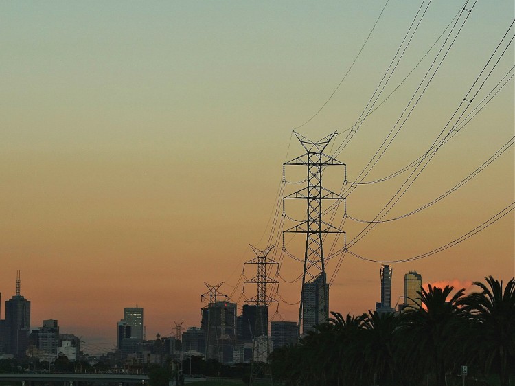  electricity powerlines in Melbourne. 