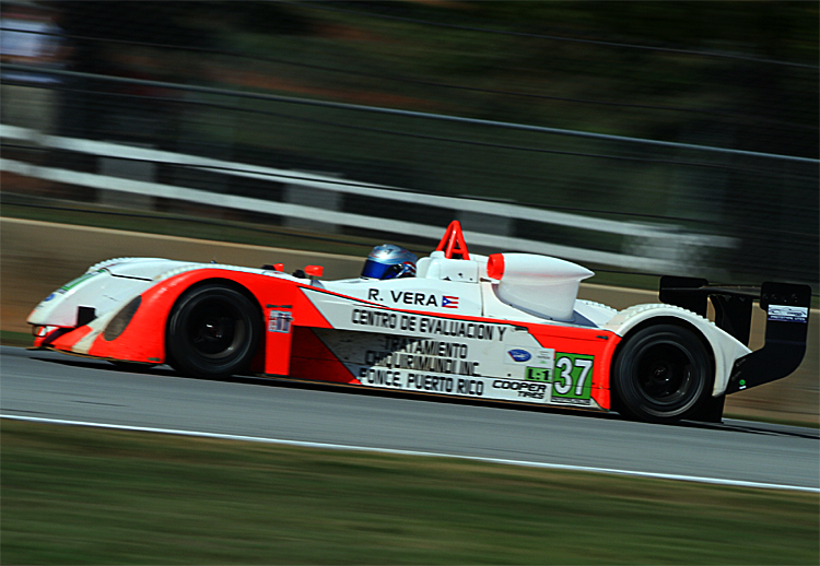 Ricardo Vera in action in the 37 Intersport Lites car at Petit Le Mans in 2011. (James Fish/The Epoch Times)