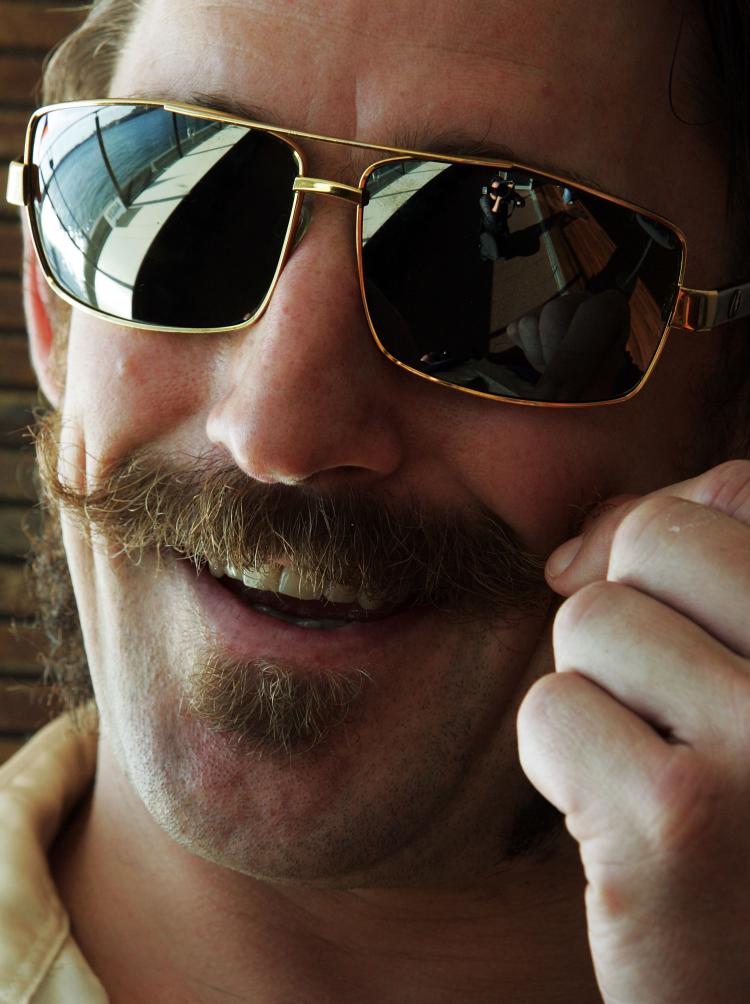 A Movember supporter attends the 2007 Movember Gala night at Luna Park. (Lisa Maree Williams/Getty Images)