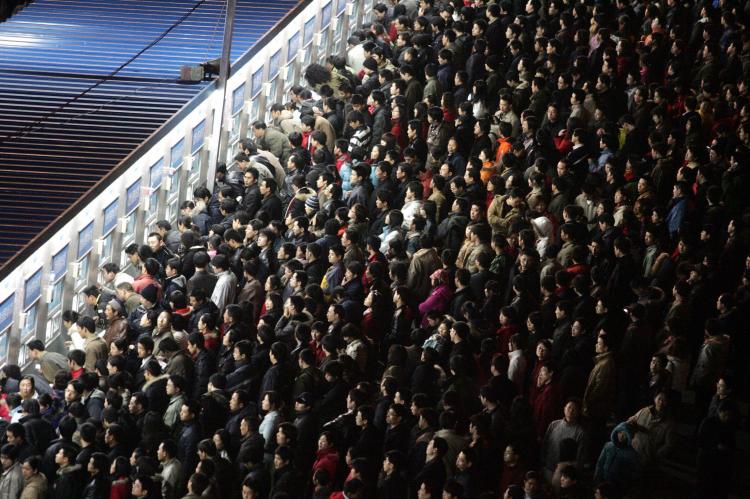 The Lunar New Year travel rush, the world's largest annual mass migration, strains the country's transport system to breaking point. (AFP/Getty Images)