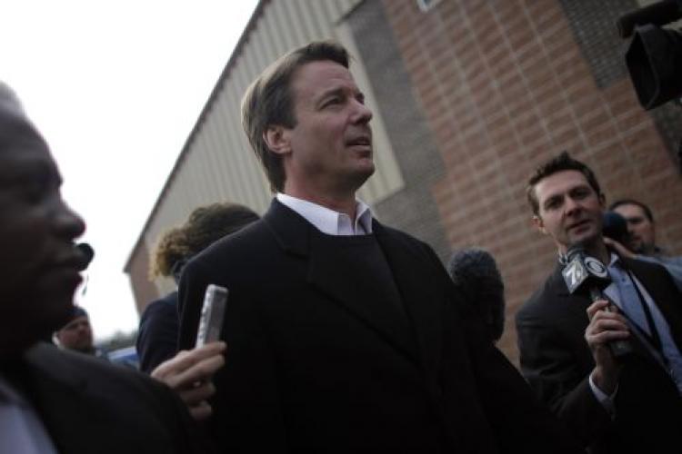 Democratic presidential hopeful and former U.S. Senator John Edwards (D-NC) visits a polling station at Greenview Park January 26, 2008 in Columbia, South Carolina. (Eric Thayer/Getty Images)