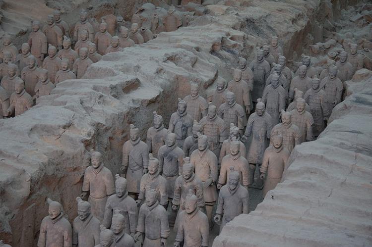 Terracotta Army Pit 1 - in Xi'an, China (Wikimedia Commons)