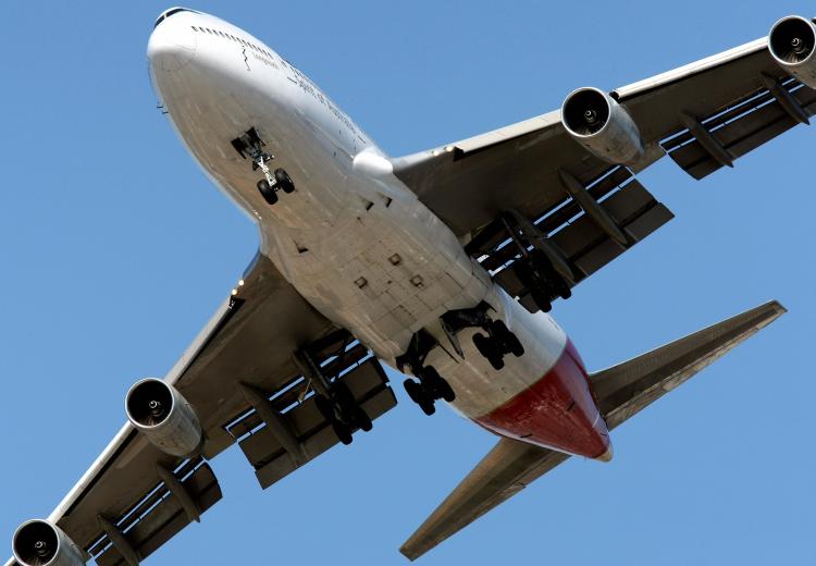 A Qantas Boeing 747 takes off from Melbourne's Tullamarine International Airport. Quantas Airways, has opted to ground its six Airbus A380 super-jumbojets after engineers found oil leaks in three of the plane's Rolls Royce engines. (Torsten Blackwood/Getty Images)