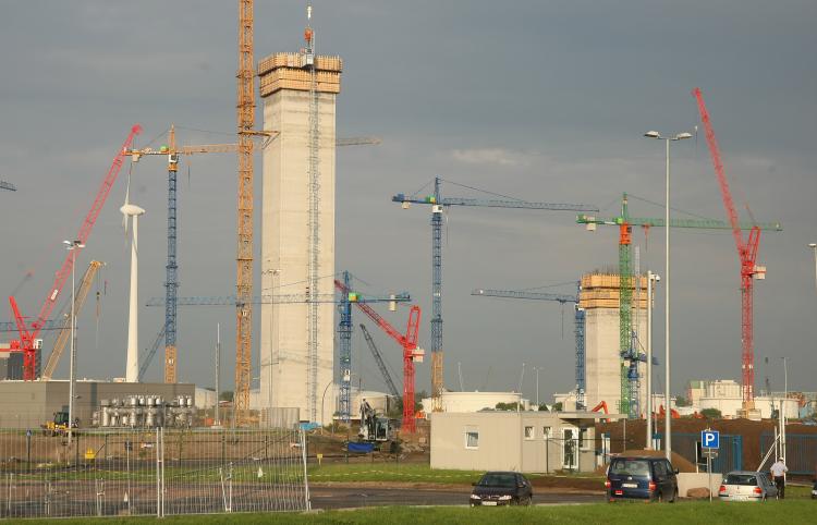 The Moorburg power plant site in Hamburg, Germany. Critics claim the plant will produce 8.5 million tons of CO2 emissions annually and are critical of its poor efficiency. Swedish energy conglomerate Vattenfall will run the Moorburg plant. (Sean Gallup/Getty Images)