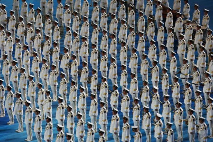 Part of the Closing Ceremony for the Beijing 2008 Olympic Games. (Clive Rose/Getty Images)