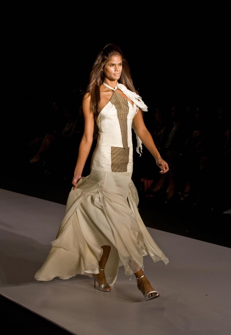 A model displays a creation of Foundation Ellen West against anorexia during Fashion Week in Mexico City in October 2008. (Ronaldo Schemidt/AFP/Getty Images)