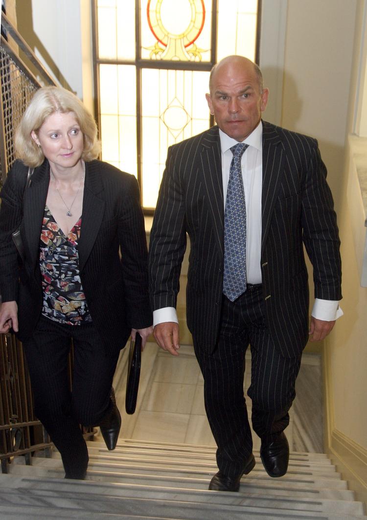 Former deputy leader Heather Roy (L) with Rodney Hide, leader of the ACT party in New Zealand. (Marty Melville/Getty Images)