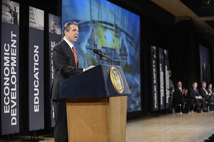 Governor Andrew Cuomo delivers his State of the State address at Empire State Plaza Convention Center in Albany, New York on Wednesday January 9, 2013. (photo courtesy of the Governor's Office)