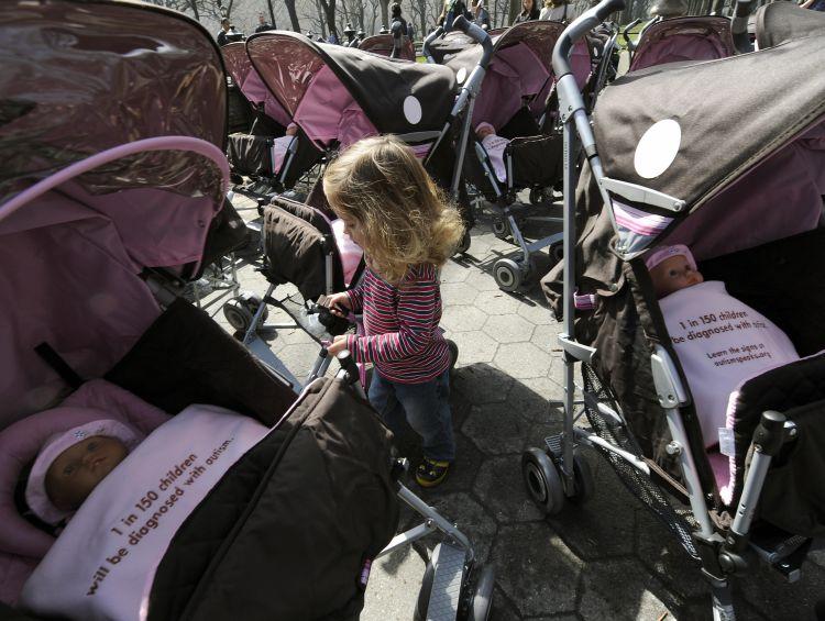 Autism checklist: Researchers are developing a questionnaire to aid early autism diagnosis in children. World Autism Day, here in Central Park on April 2, 2009, helps to draw attention to the growing autism epidemic. (Timothy A. Clary/AFP/Getty Images)