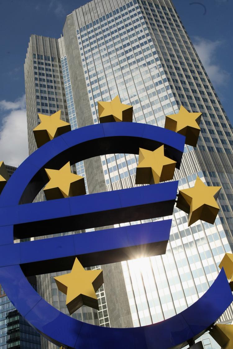 The city of Frankfurt, seat of the European Central Bank (ECB)(pictured), the Frankfurt stock exchange and several large banks, is the financial centre of Germany. (Ralph Orlowski/Getty Images)